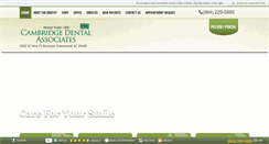 Desktop Screenshot of cambridgedentalgwd.com